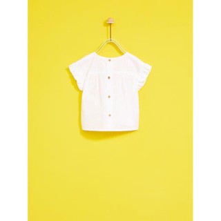 Sơ mi trắng croptop Zara cho bé gái