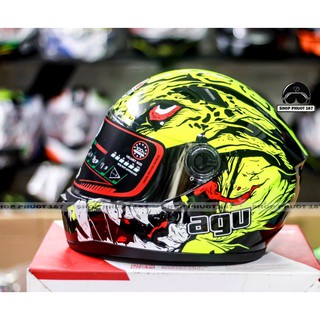 Mũ Bảo Hiểm AGU FULLFACE TEM ĐỎ