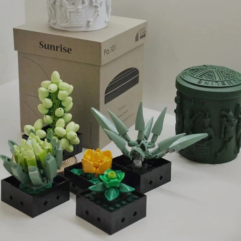 Đồ chơi Lắp ráp Mô hình hoa phong lan 1031 Orchid Succulents Bộ Sưu tập Sen Đá Xương Rồng Botanical 80039 Fit 10309