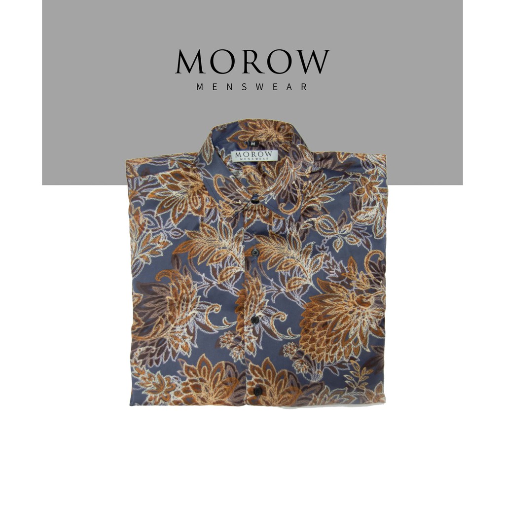 Áo sơ mi nam họa tiết ngắn tay MOROW A02 | BigBuy360 - bigbuy360.vn