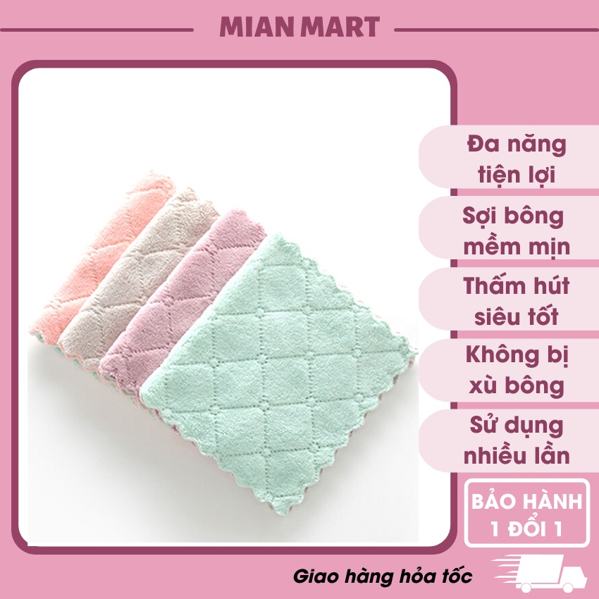 [GIÁ HỦY DIỆT] Lô 10 khăn lau đa năng 2 lớp siêu thấm- MIAN MART