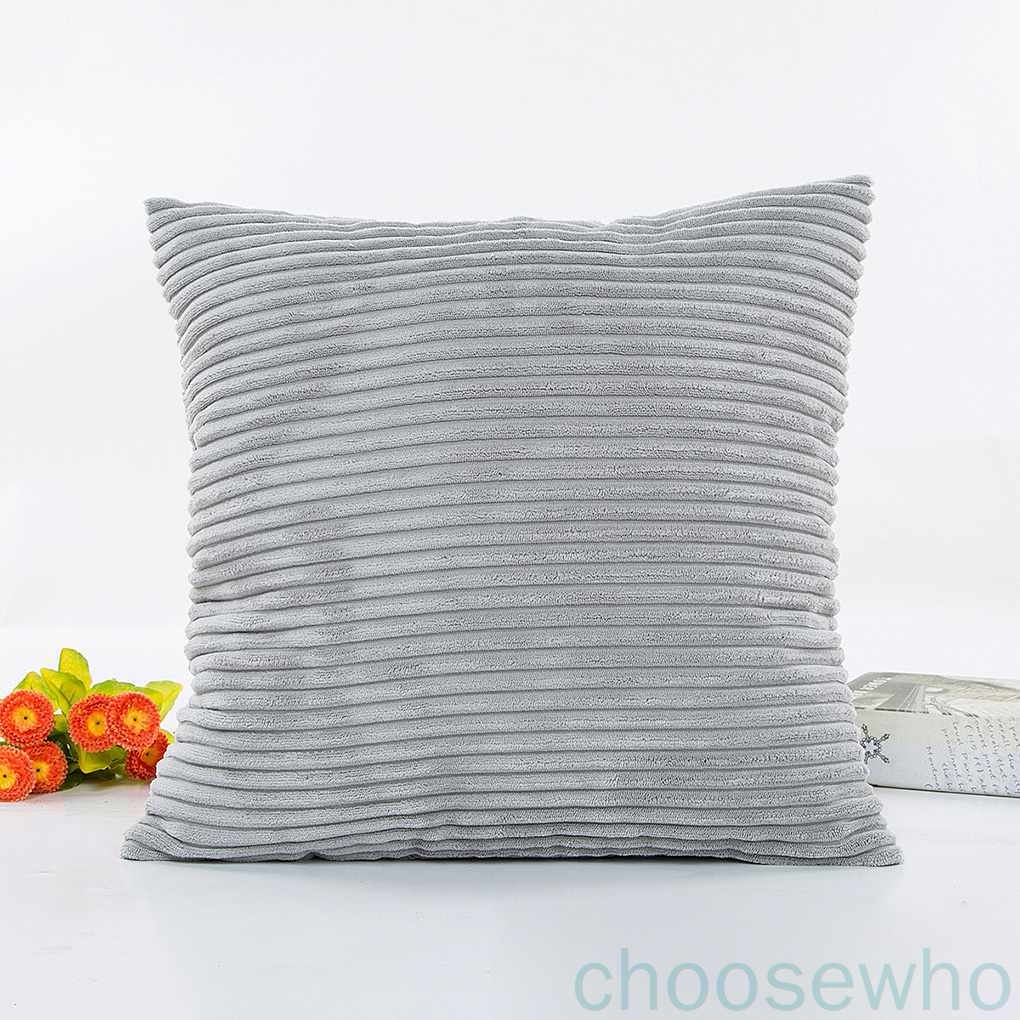 Vỏ gối sofa vải nhung màu trơn trang trí phòng khách