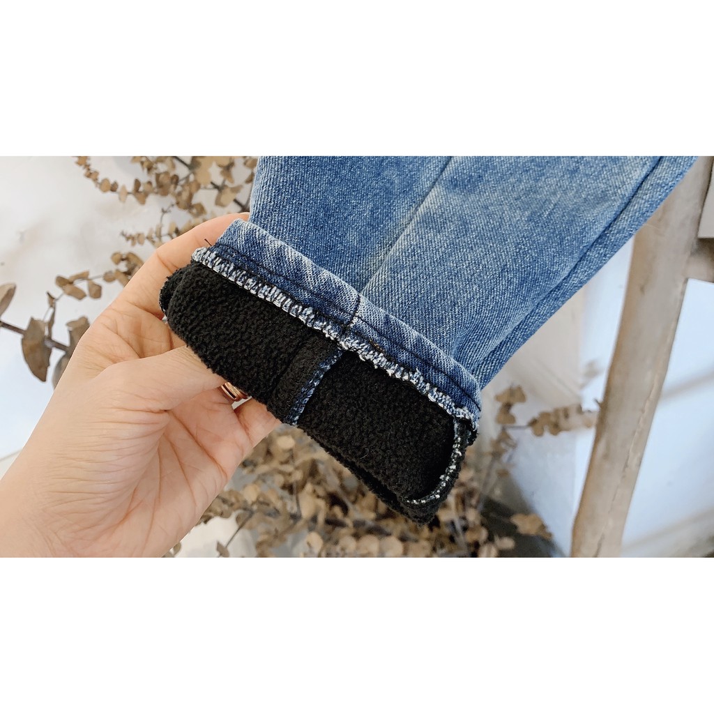 Quần Jeans Giữ Ấm Thời Trang Cho Bé