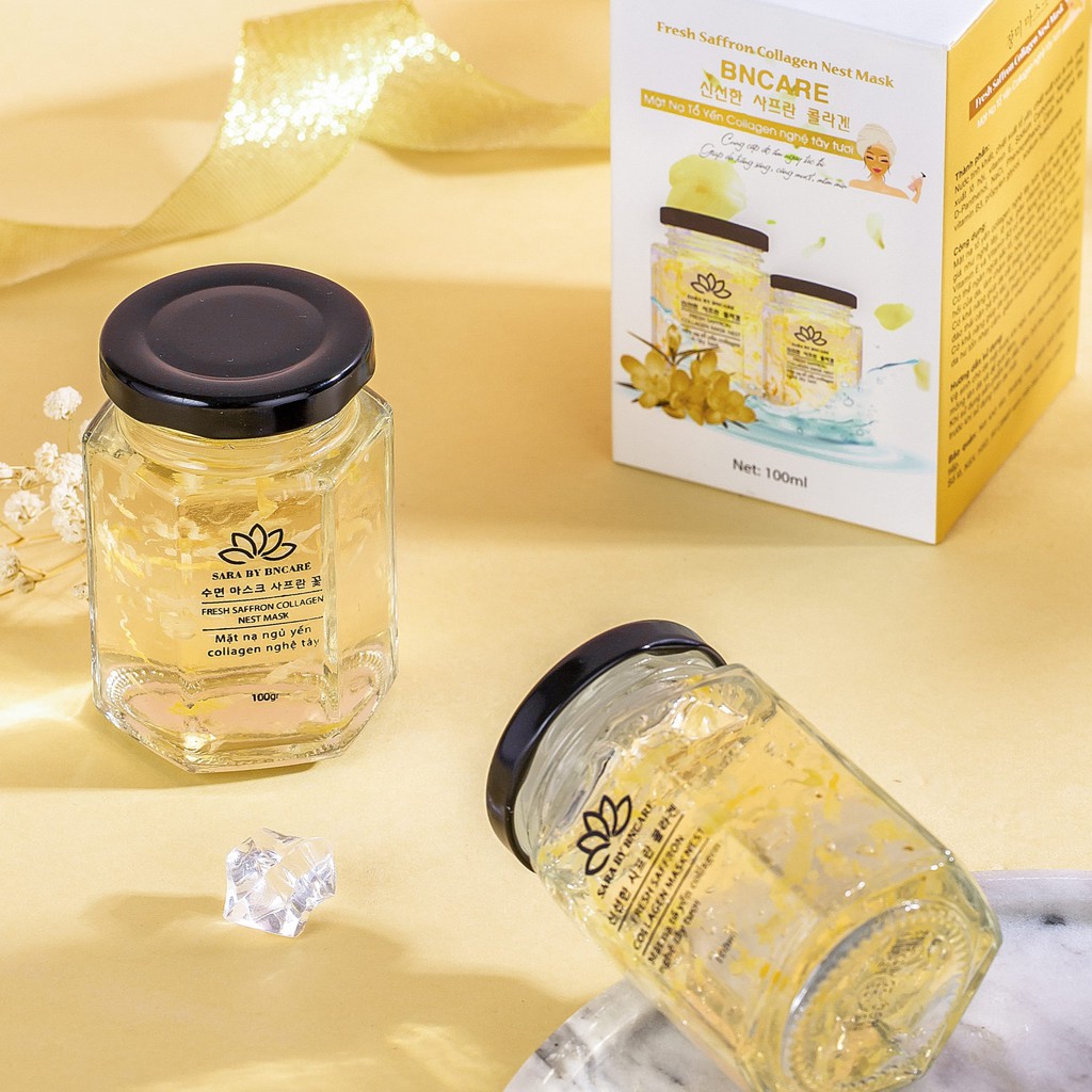 Mặt Nạ Ngủ 💝  💝 Mặt Nạ Tổ Yến Tươi Collagen - Nghệ Tây Tươi | Thế Giới Skin Care