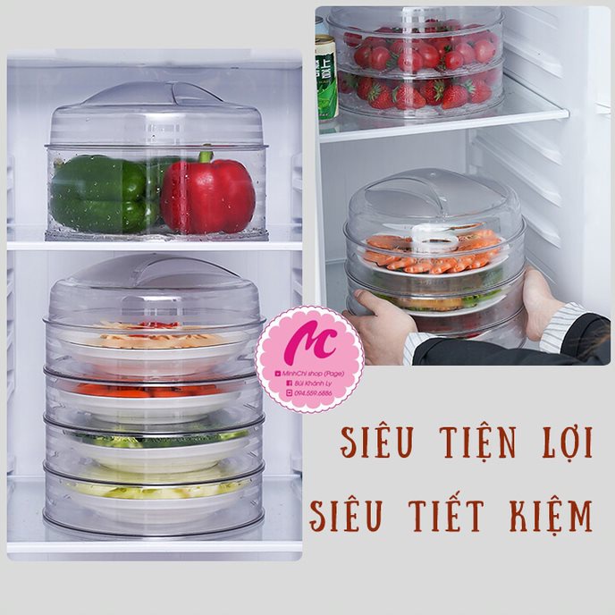 Lồng bàn đa năng Việt Nhật (MS: 2676) thiết kế 5 tầng thông minh bảo quản đồ ăn, an toàn sức khỏe 01273