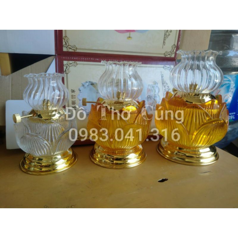 Đèn thờ hoa sen/ Đèn dầu (M035)