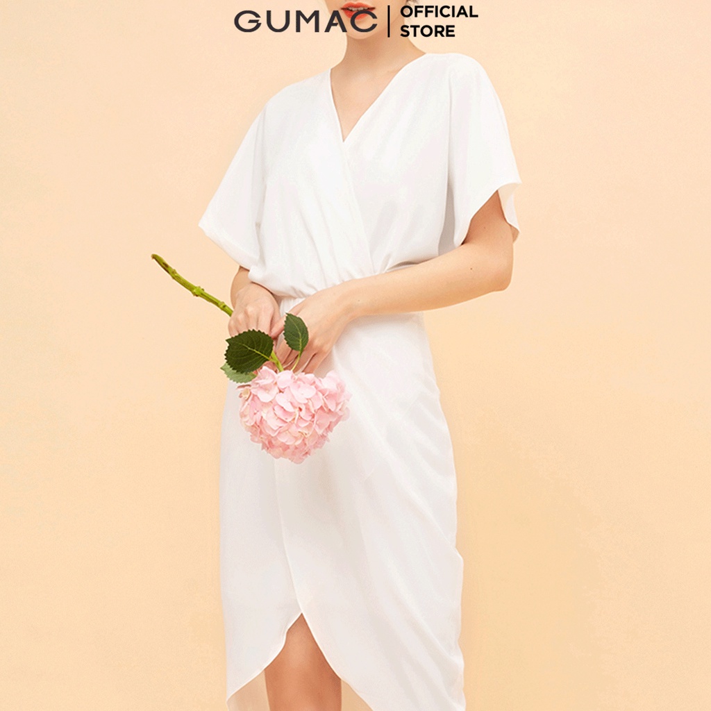 Đầm nhúm ly chéo vạt DB6201 GUMAC | BigBuy360 - bigbuy360.vn