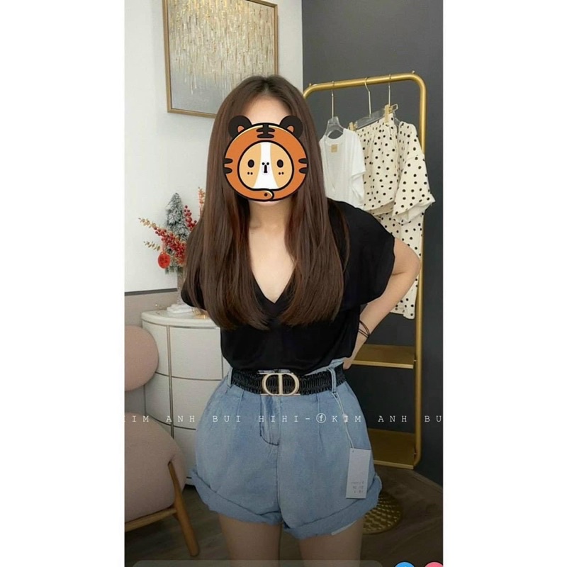 Áo cổ tim cuộn giấy TT12