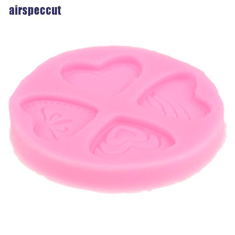 Khuôn Silicone Làm Bánh Hình Trái Tim 3d 4 Phong Cách