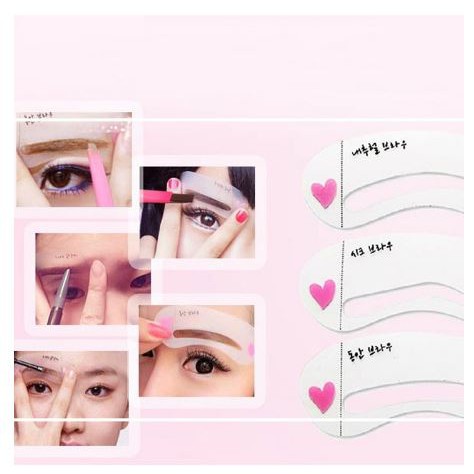 Bộ 3 Kiểu Khuôn Kẻ Lông Mày Mini Brow Class