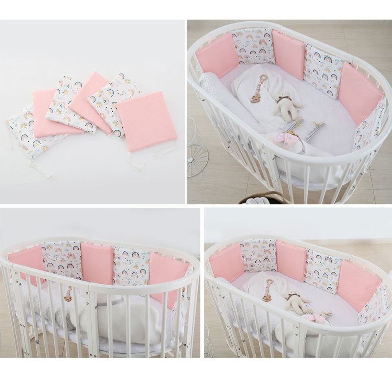 Set 6 Gối Nệm Cotton Mềm Mại Bảo Vệ Bé Sơ Sinh