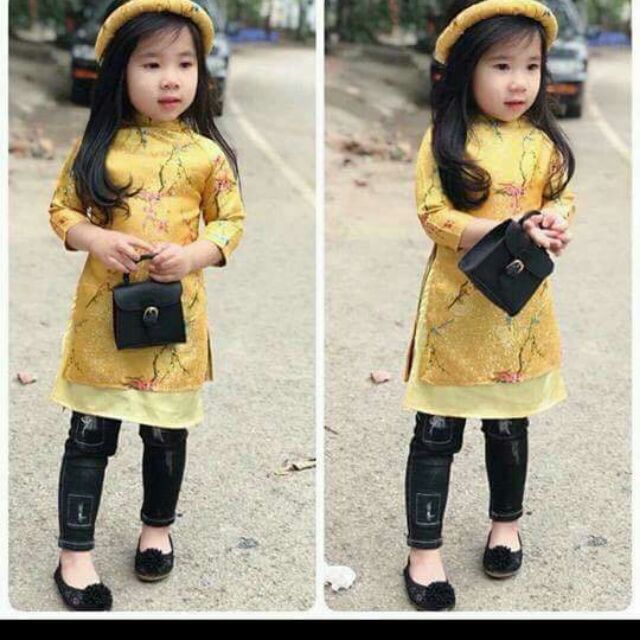 Set áo dài cách tân cho bé gái!