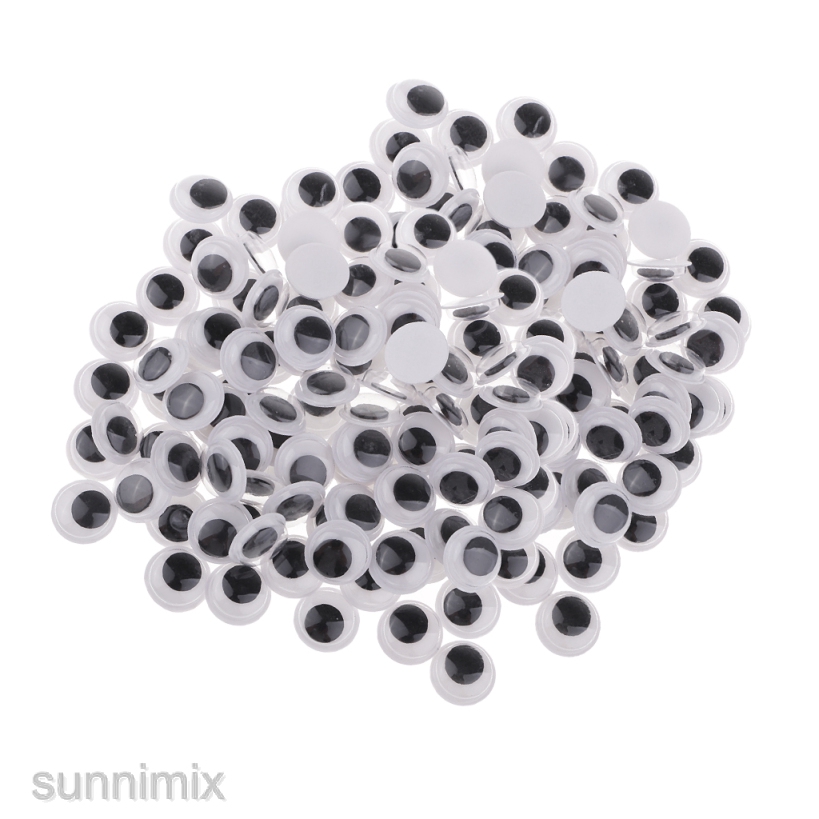 Mắt đen tròn chuyển động bằng nhựa làm đồ thủ công 6mm đến 30mm