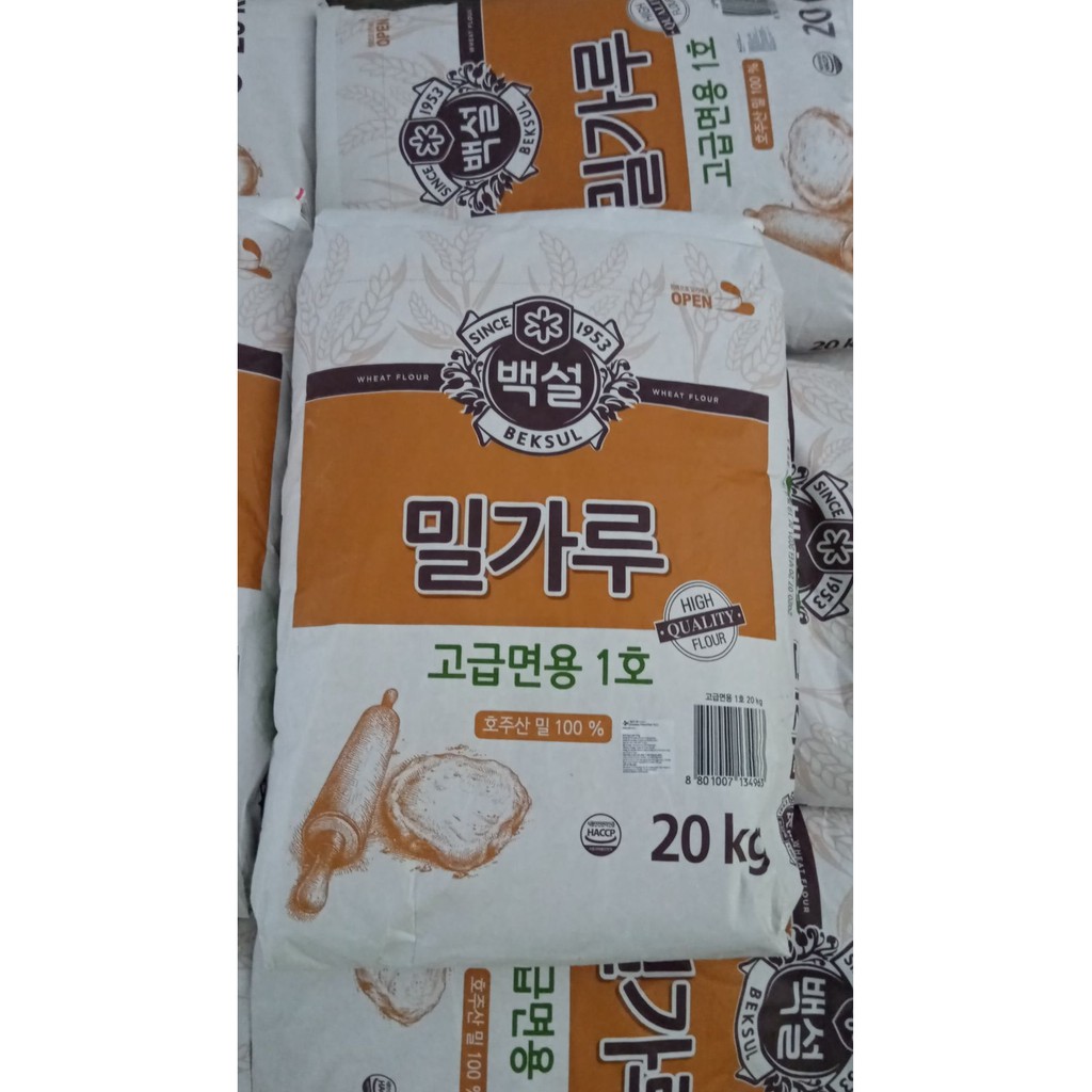 Bột mì cao cấp chuyên dụng làm miến hàn quốc 20kg bao to cho nhà hàng - 고급면용1호