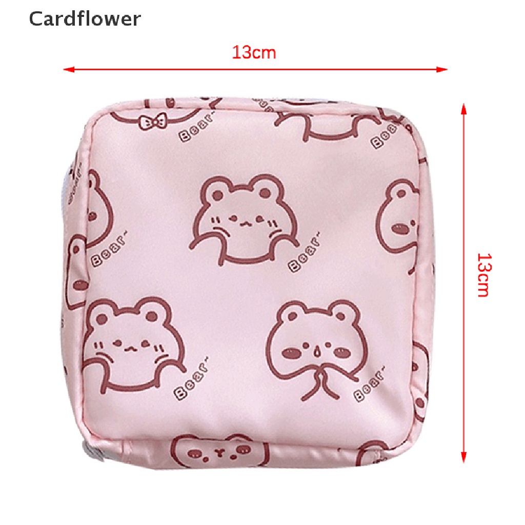 < Cardflower > Túi Đựng Khăn Ăn Mỹ Phẩm Đồ Trang Điểm Hình Gấu Tampon Mini Dễ Thương Cho Nữ Giảm Giá
