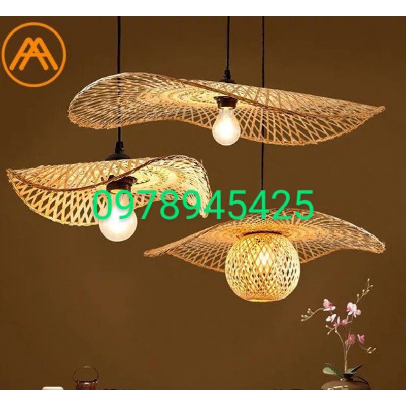 Đèn tre đèn mây tre đèn thả mây tre mã 21