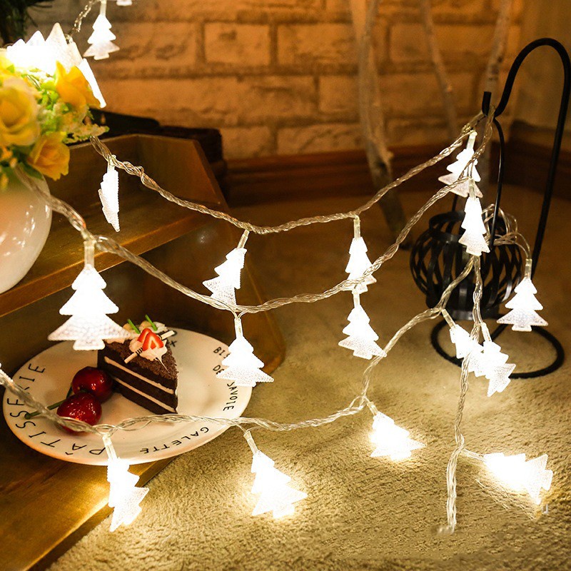 Dây đèn led trang trí, đèn nhấp nháy hình cây thông 5M 40 đèn cắm điện 220V
