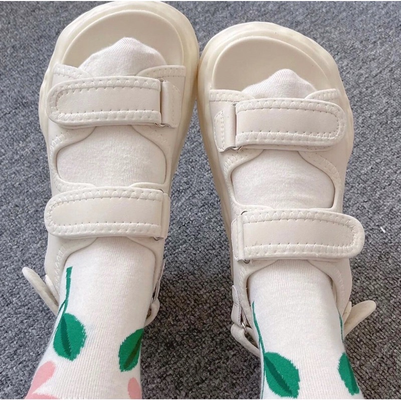 Giày Sandal Nữ Ulzzang bản cao cấp - Giày quai hậu nữ hai quai dán mẫu mới nhất chuẩn hàng quảng châu