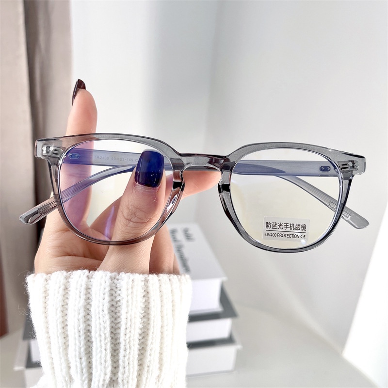 Kính cận VIENDO gọng tròn tròng đổi màu chống ánh sáng xanh chống tia UV phong cách Hàn Quốc thời trang cho nam nữ