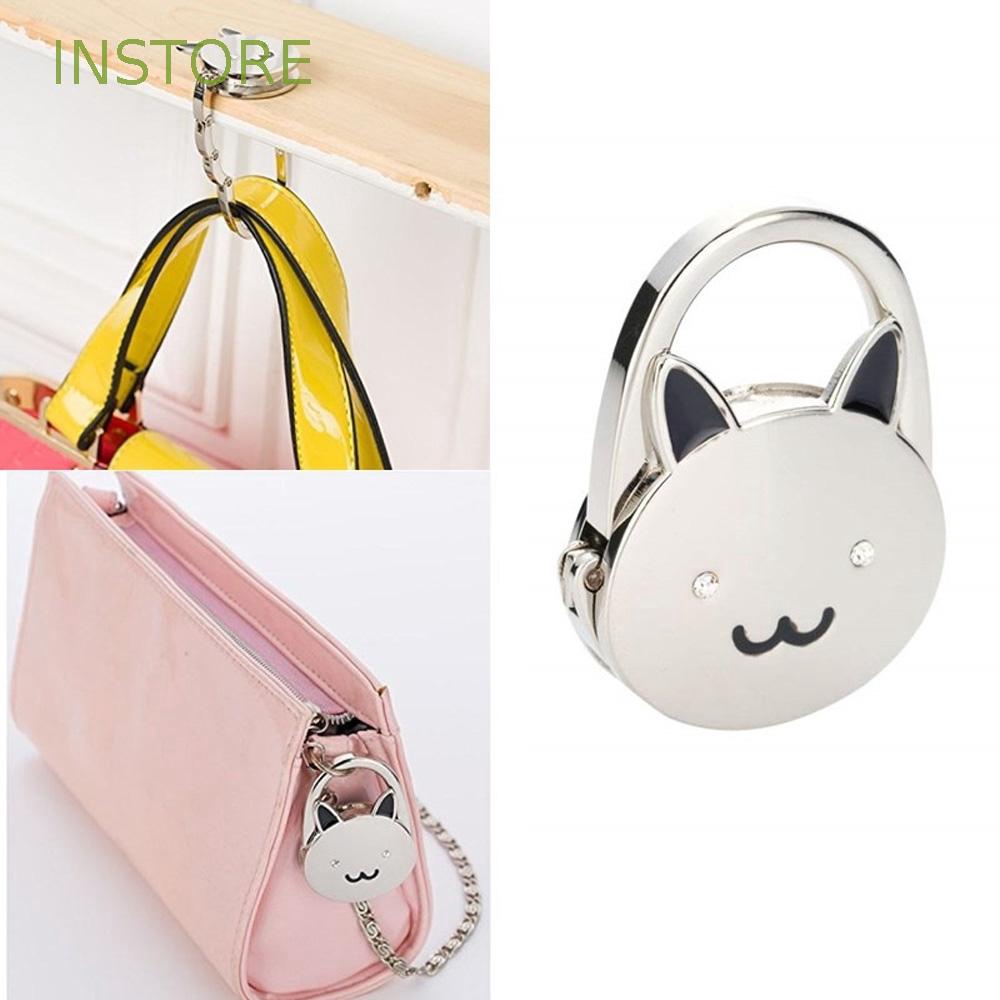 Móc treo túi xách chống trượt bằng kim loại có thể gấp gọn tiện lợi xinh xắn