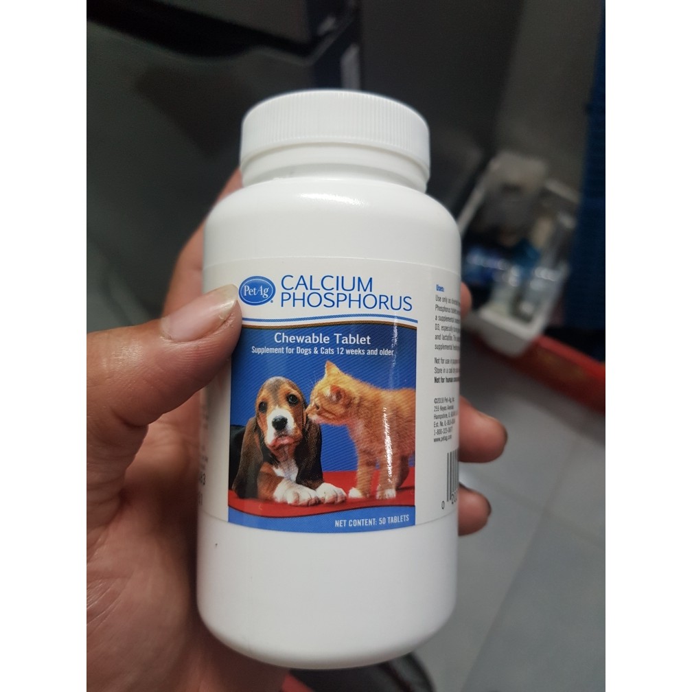 Canxi Cho Chó Mèo Calcium Phosphorus hộp 50 viên