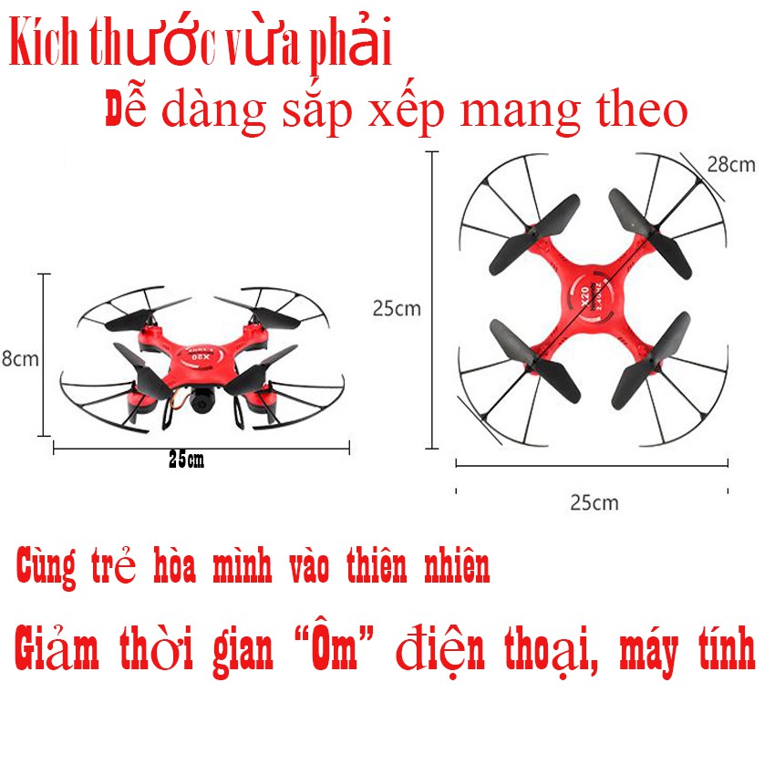 Máy Bay Điều Khiển Từ Xa Hình UFO Drone Y20 Không Camera Tầm Bay Cao 100m Pin Sạc Lithium Gọn Nhẹ Siêu Bền