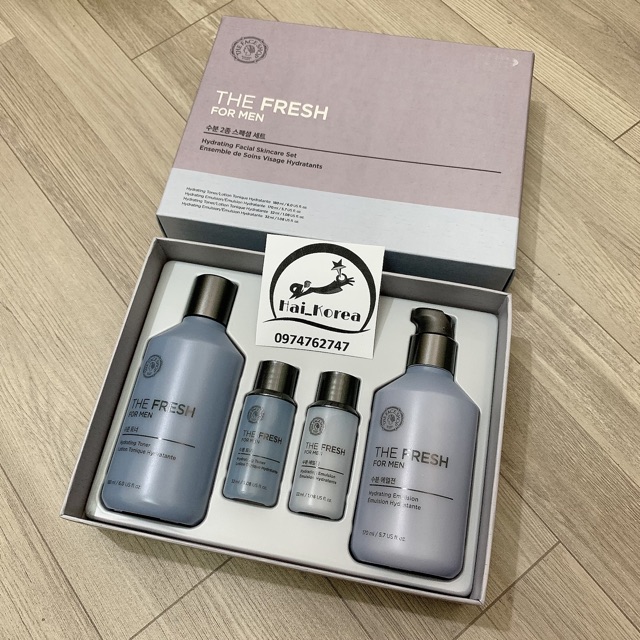 Bộ dưỡng da kiểm soát nhờn cho nam the Fresh for Men Hydrating Facial Skin Care Set