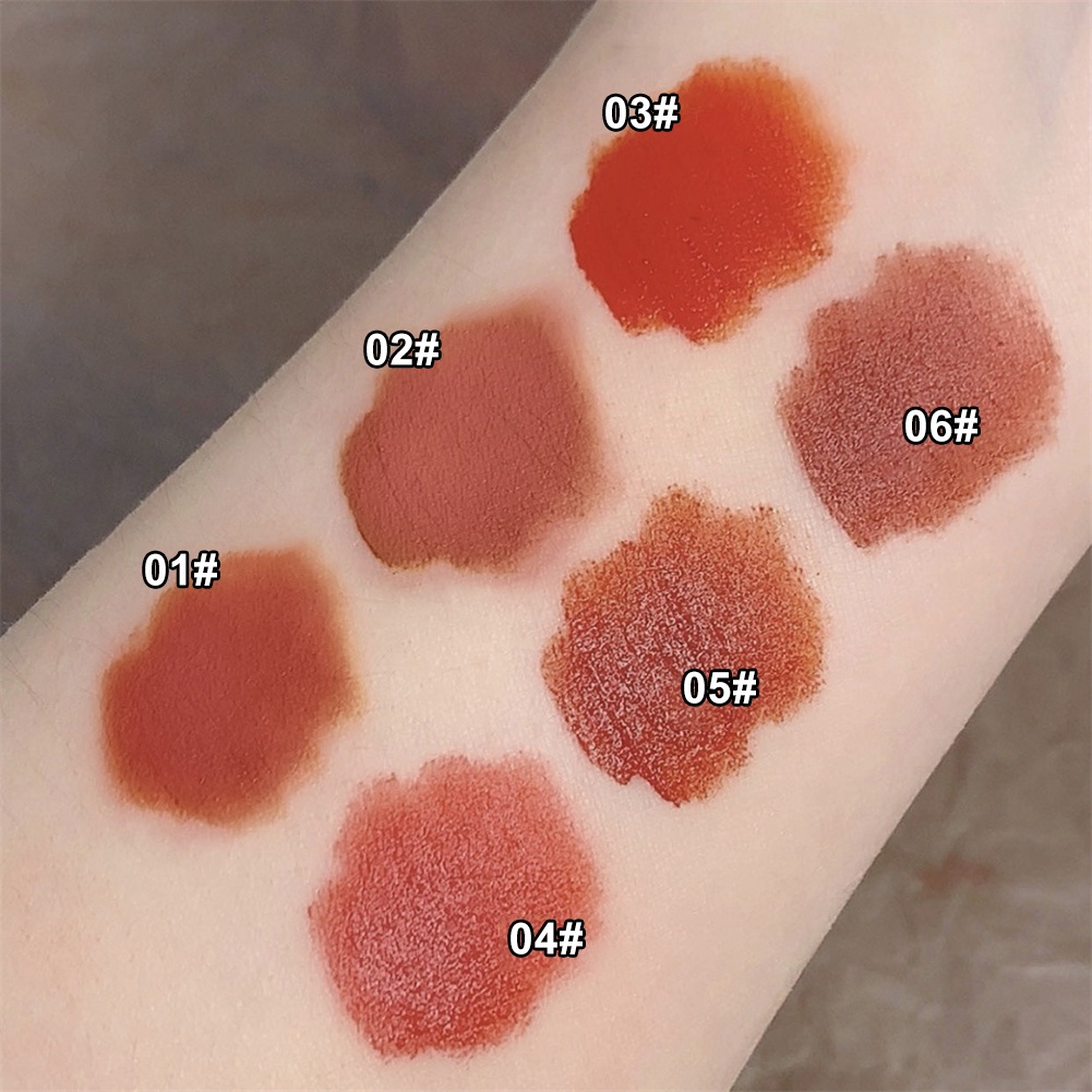 Set 1/3 son kem lì CAPPUVINI/Uslike tông nude 3D chống thấm nước 2 trong 1 thời trang