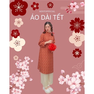 Áo dài Tết madebymint kèm quần lụa