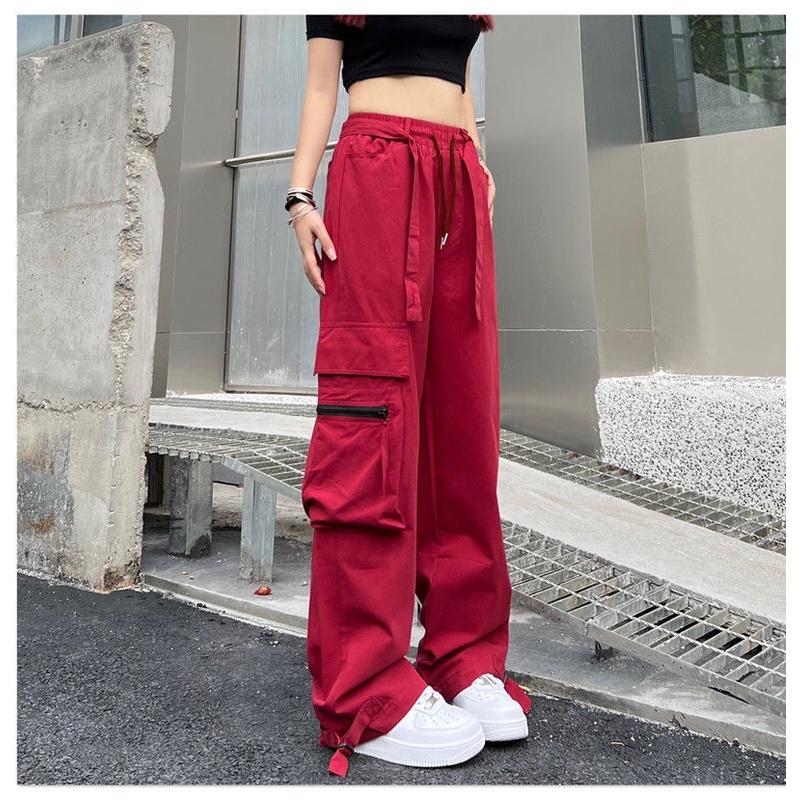 Quần Yếm Jean Dài Ống Rộng Phong Cách retro Thời Trang Cho Nữ