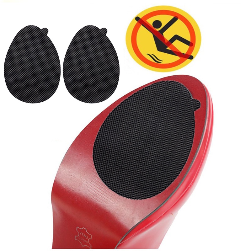 1 Cặp Miếng Lót Giày Cao Gót Bằng Cao Su Mềm Chống Trượt Cho Nam Nữ