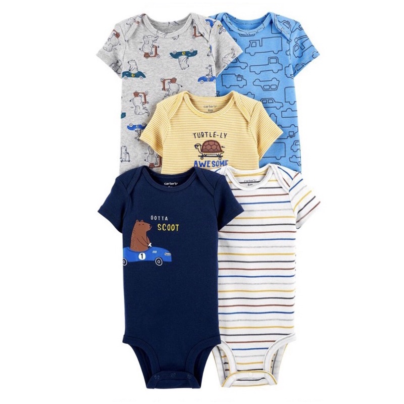 (Chọn mẫu size 12M) Bodysuit Carter, Bodychip cộc tay cho bé trai, bé sơ sinh