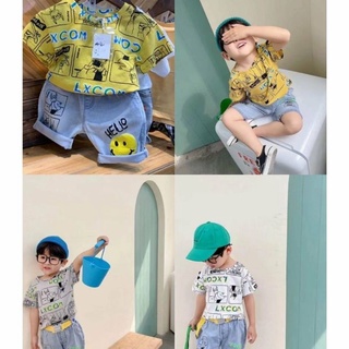 Set bộ quần jeen áo thun cotton nhập qc xịn sò cho bé