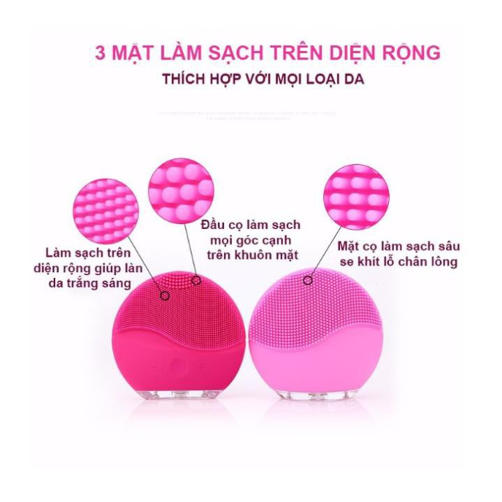 Máy rửa mặt Silicon công nghệ rung tạo sóng âm Massage Forever Lina Mini Chính Hãng