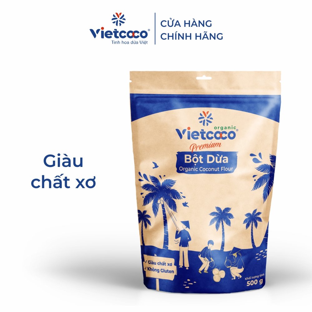 Bột dừa Premium Organic Vietcoco 500g