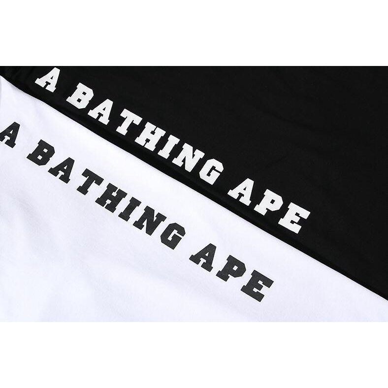 Áo thun cotton tay ngắn in hình BAPE sành điệu