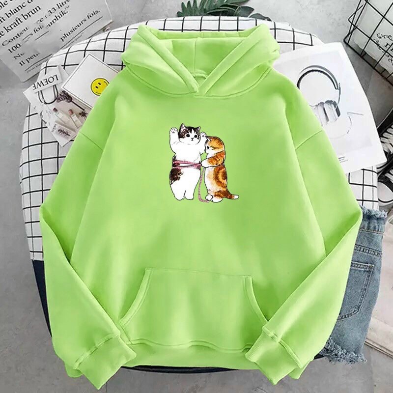 [FREESHIP_50K] Áo hoodie nam nữ nỉ ngoại in hình dễ thương  - DS85, chất nỉ dày dặn, nón 2 lớp, hợp làm áo cặp AnNgo