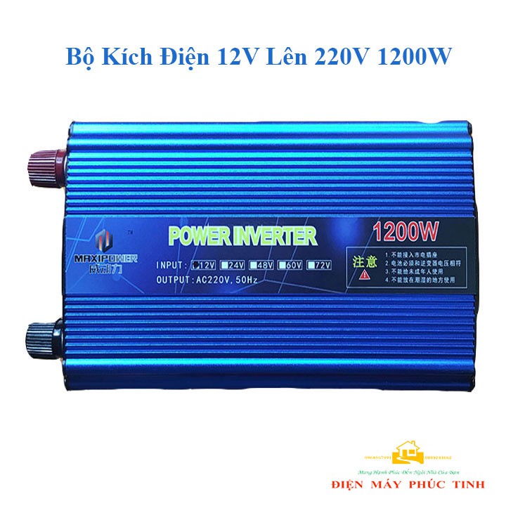 Bộ Biến Điện 12V Lên 220V 1200W
