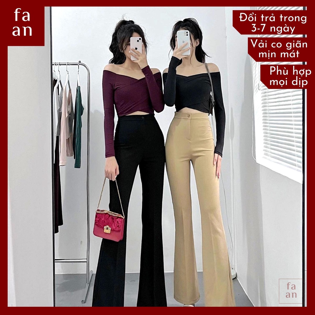 Áo kiểu nữ đắp chéo hở vai tay dài dáng ôm co giãn vừa cá tính vừa sexy cực tôn dáng -AKVATCHEO Faan Store