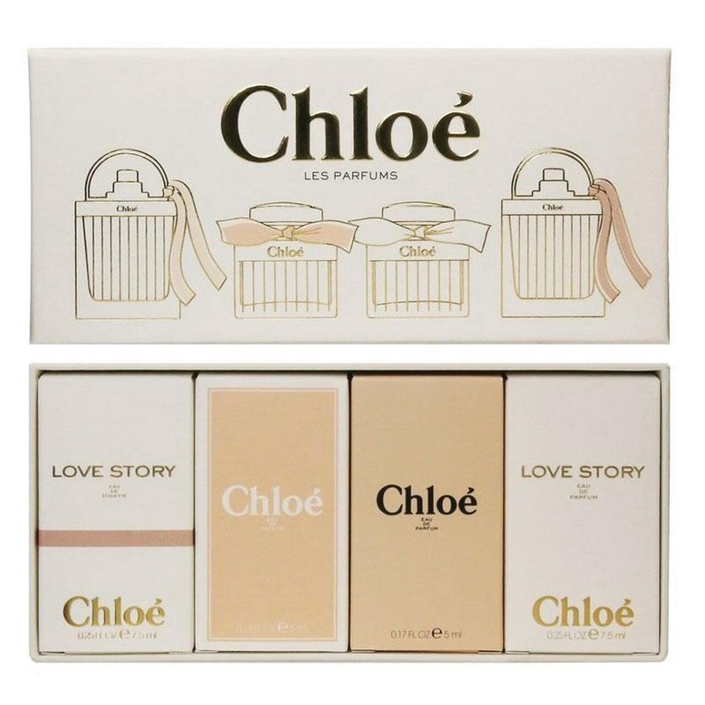 Set 4 nước hoa mini Chloe Travel Gift Set Chloe EDP, EDT - Love story EDP, EDT