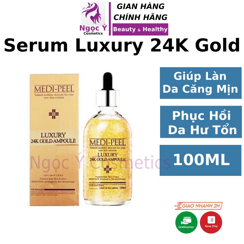 Serum tinh dầu vàng 24k Gold 100ml Vitamin C giảm mụn thâm phù hợp mọi loại da cho da nhạy cảm da khô hỗn hợp Cosmetics