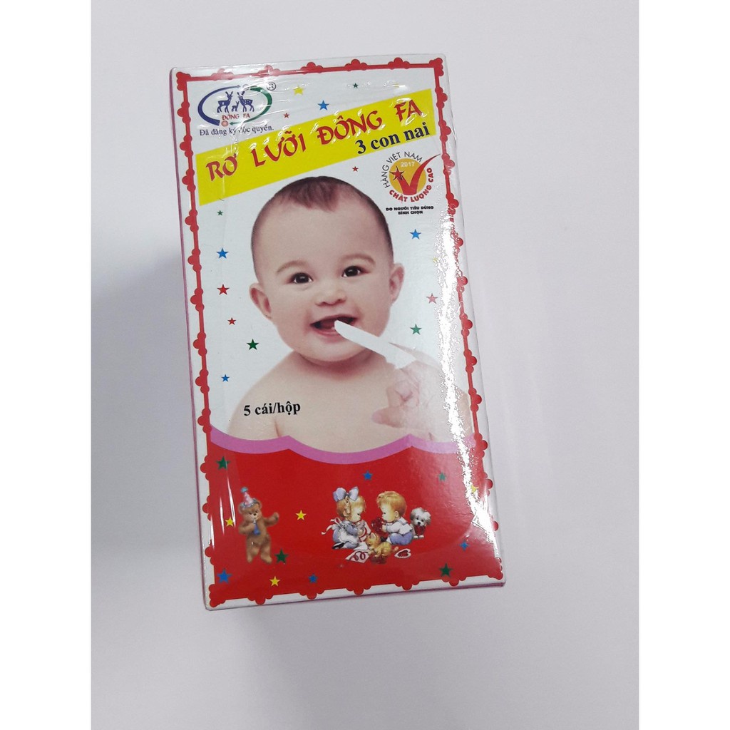 Gạc tưa lưỡi cho bé sơ sinh đông pha, rơ lưỡi sét 10 hộp 50 chiếc vệ sinh răng miệng an toàn cho trẻ
