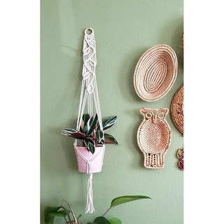 Dây trang trí treo chậu cây lọ hoa bình thủy tinh dây tết macrame cao cấp MIU