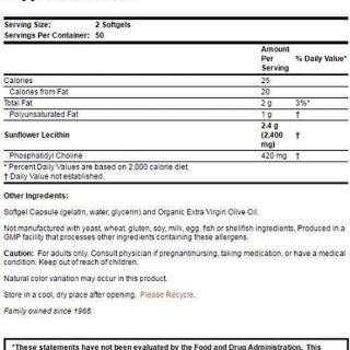 Viên Uống Chống Tắc Tia Sữa Sunflower Lecithin 1200mg hộp 100 viên