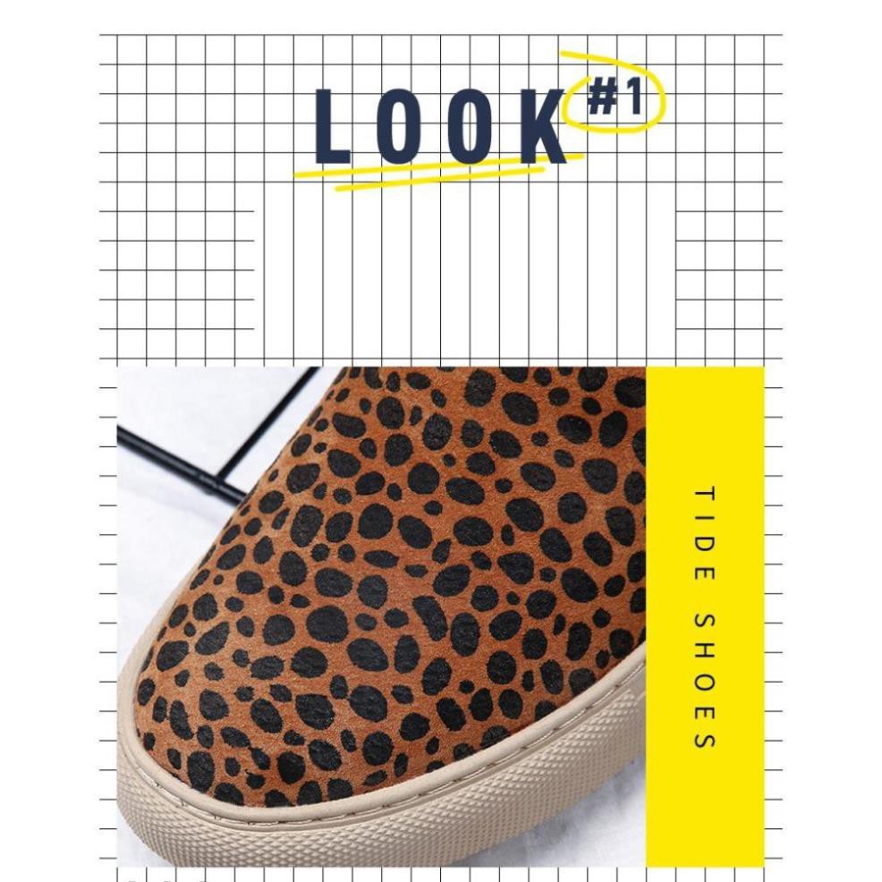 11.11 free Leopard Design Men Casual Loafer Trượt trên giày Da lộn Kinh doanh uy tín Uy Tín 2020 Az1 x . :
