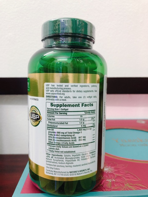 Dầu cá Nature's Bounty Fish Oil 1400mg 130 viên. | BigBuy360 - bigbuy360.vn