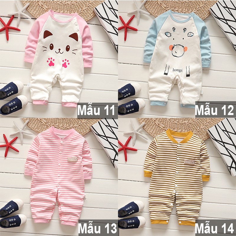 TTS170 Bodysuit Body cotton dài tay cho bé trai bé gái Hàng Quảng châu xuất Nhật