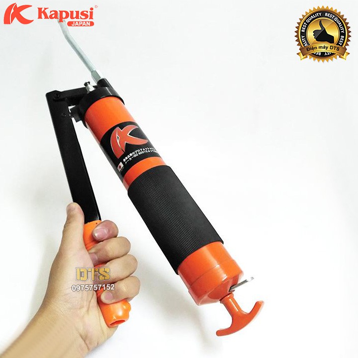 Bơm mỡ Nhật 600cc Kapusi JAPAN, không e mỡ khi bơm, ép mỡ ra nhanh và nhiều hơn