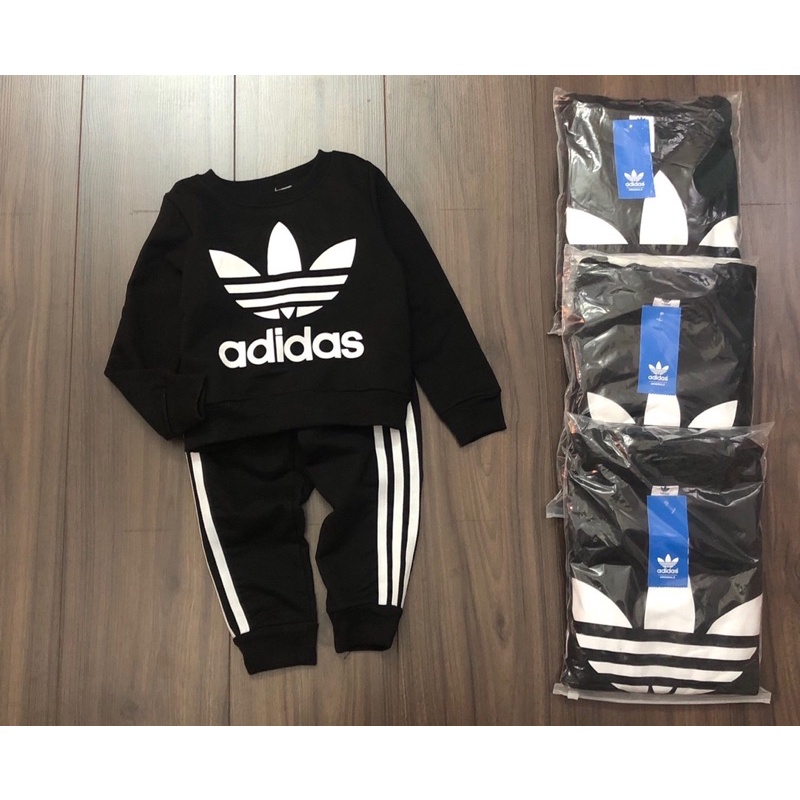 Bộ nỉ Adidas bé trai bé gái 11-35kg