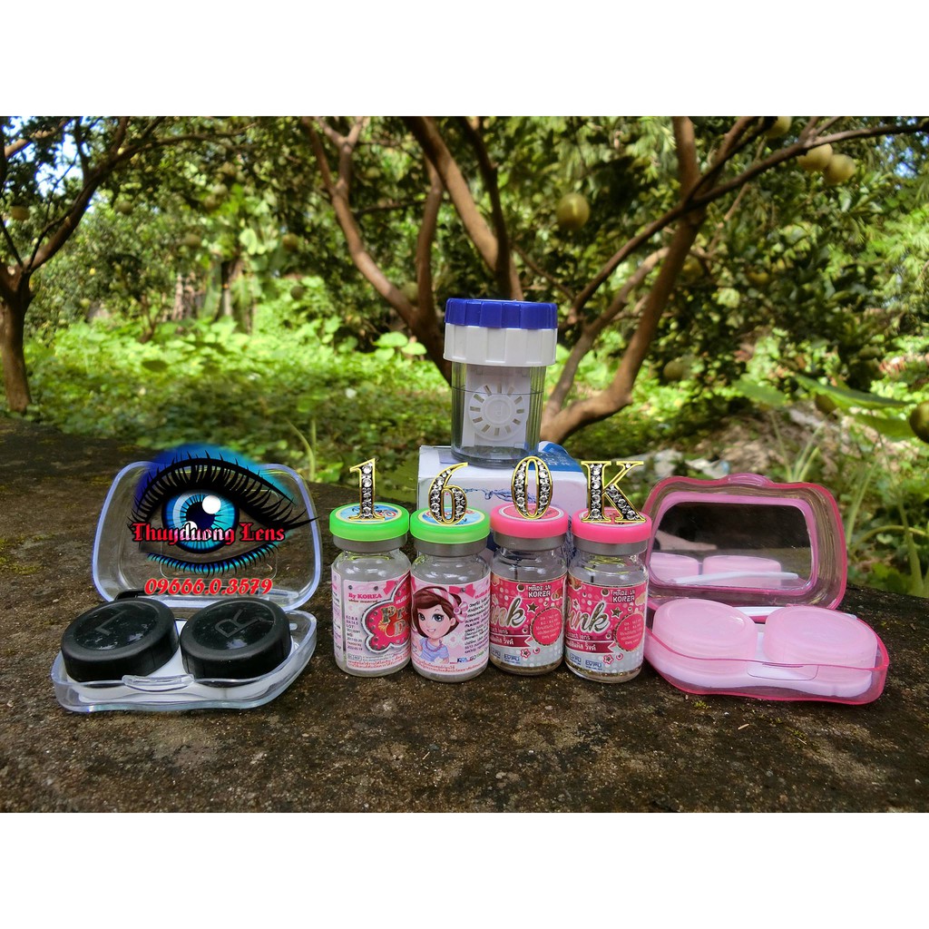 Hai cặp lens (ngẫu nhiên)  tặng cốc rửa và khay gương
